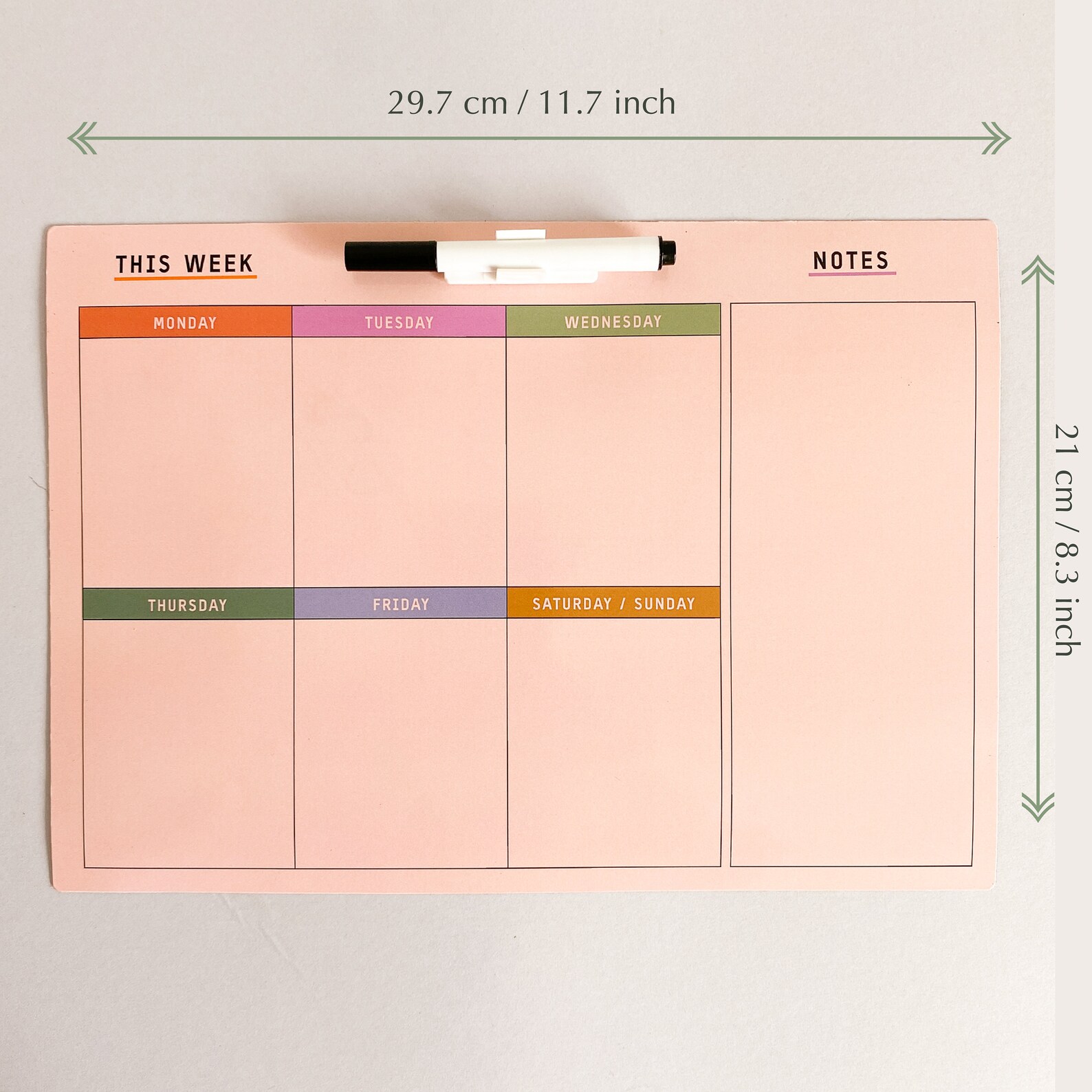 magnetic-weekly-planner-organiser-fridge-magnet-meal-etsy
