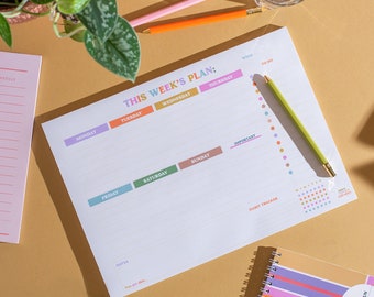 A4 Je hebt dit wekelijkse Planner Pad | Bureauplanner met gewoontetracker | Wekelijks notitieblok | Dagelijkse planner | Takenlijst Bureaupadplanner | Magnetisch