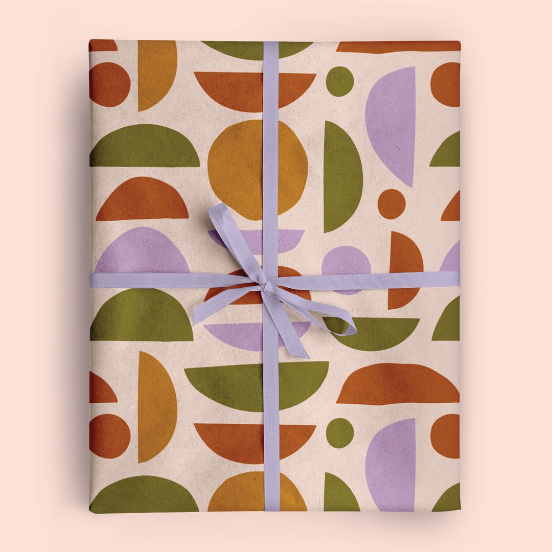 Abstract Boho Gift Wrapping Paper FOLDED Gift Wrap Sheet Etsy