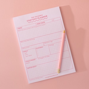 Social Media Post Content Planner | Valuable content creator tool | Instagram success planner | TikTok Daily Planner | A5 Planner Pad