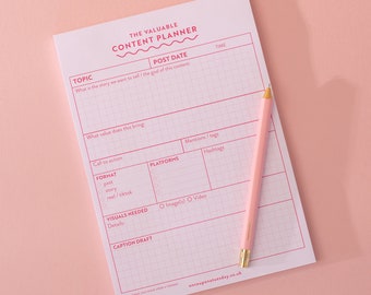 Social Media Post Content Planner | Valuable content creator tool | Instagram success planner | TikTok Daily Planner | A5 Planner Pad