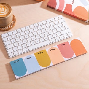 Wöchentlicher Tastatur-Planer-Pad Schreibtisch-Planer | Wöchentlicher Notizblock | To Do Liste Schreibtischunterlage Planer | Natur Bögen | Desktop-Planer | Recyceltes Papier