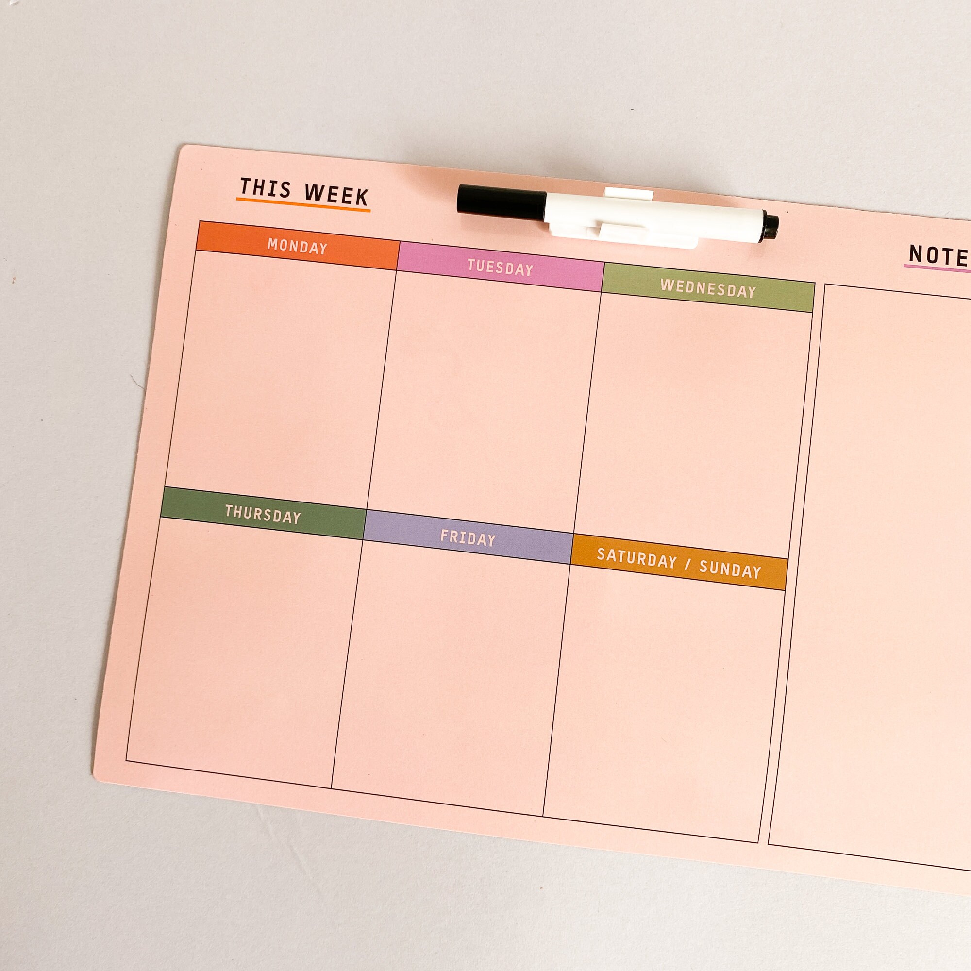 Weekly Planner & Organiser Fridge Meal Etsy