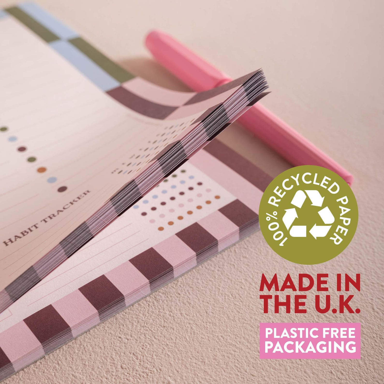 A4 Boho Nouveau Weekly Planner Pad | Desk Planner With Habit Tracker ...