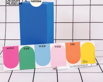 Design Museum Keyboard Weekly Planner Pad | Bold Block | Weekly Notepad | To Do List Desk Pad Planner | Desktop Planner | Recycled Paper
