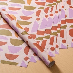 Abstract Boho Gift Wrapping Paper ROLLED | Gift Wrap Sheet | Colour Wrapping Paper | Eco Wrap Recycled Paper | Christmas | Birthday