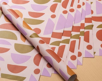 Abstract Boho Gift Wrapping Paper ROLLED | Gift Wrap Sheet | Colour Wrapping Paper | Eco Wrap Recycled Paper | Christmas | Birthday