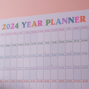 2024 Year Wall Planner Landscape Colourful This is the Year 2024 Year