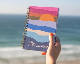Wild Swimming Journal | Swim Gift | Cold Water Swimming | Wild Swimming Gifts | Swim Journal | Swim Log Book | Ocean Inspired | Seascape