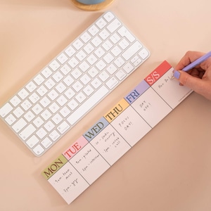 Tastaturplaner | Undatiert | Schreibtischunterlage | Skandinavisch | Wochenplaner | Notizblock für unter die Tastatur | Schreibtischunterlage