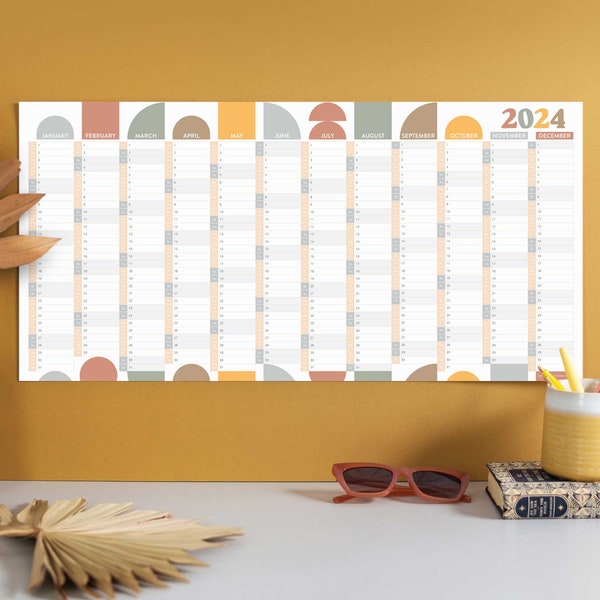 2024 Compact Wall Planner Nature Walk | Wall Planner | 2024 Year Planner | 2024 Monthly Planner | Year to View