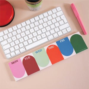 Wöchentlicher Tastatur-Planer-Pad Schreibtisch-Planer | Wöchentlicher Notizblock | To Do Liste Schreibtischunterlage Planer | Mutige Bögen | Desktop-Planer | Recyceltes Papier
