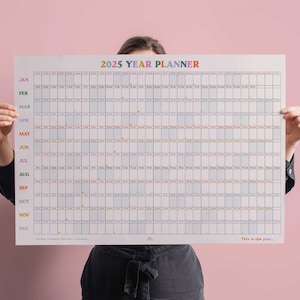 2025 Year Wall Planner Landscape Colourful | This Is The Year | 2025 Year Planner | 2025 Monthly Planner | Year to View