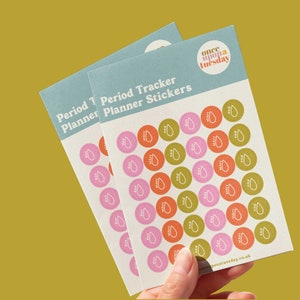 Period Tracker Stickers 24 Months | Journal Stickers | Menstrual Cycle | Monthly Tracker | Recycled Paper