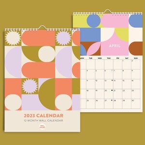 2023 A4 Wall Calendar Geometrica 12 Month Hanging Calendar - Etsy