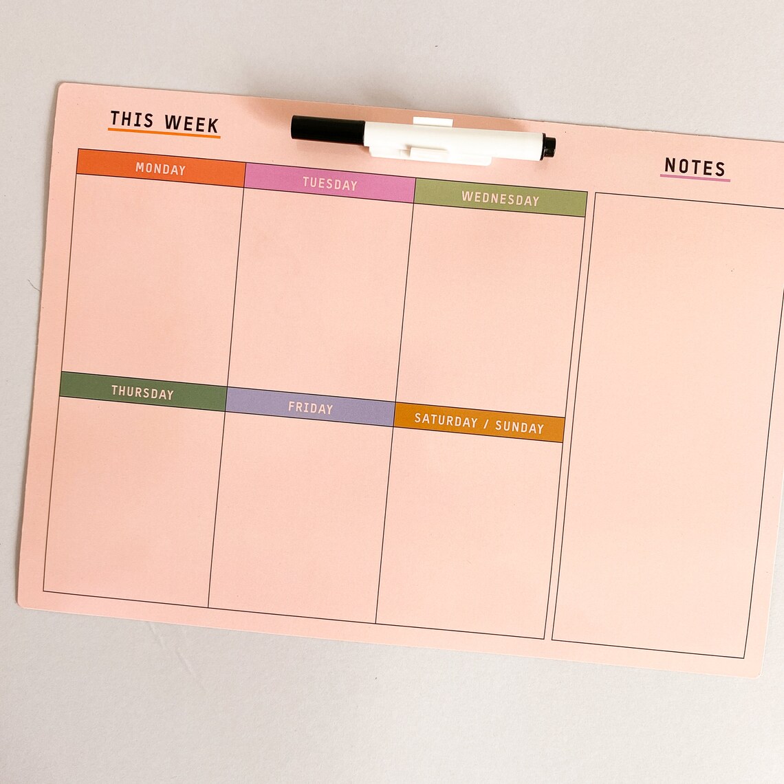 Weekly Planner & Organiser Fridge Meal Etsy