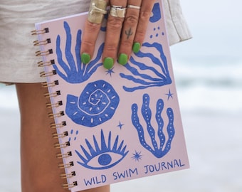 Wild Swimming Journal | Swim Gift | Cold Water Swimming | Wild Swimming Gifts | Swim Journal | Swim Log Book | Ocean Inspired | Mermaids