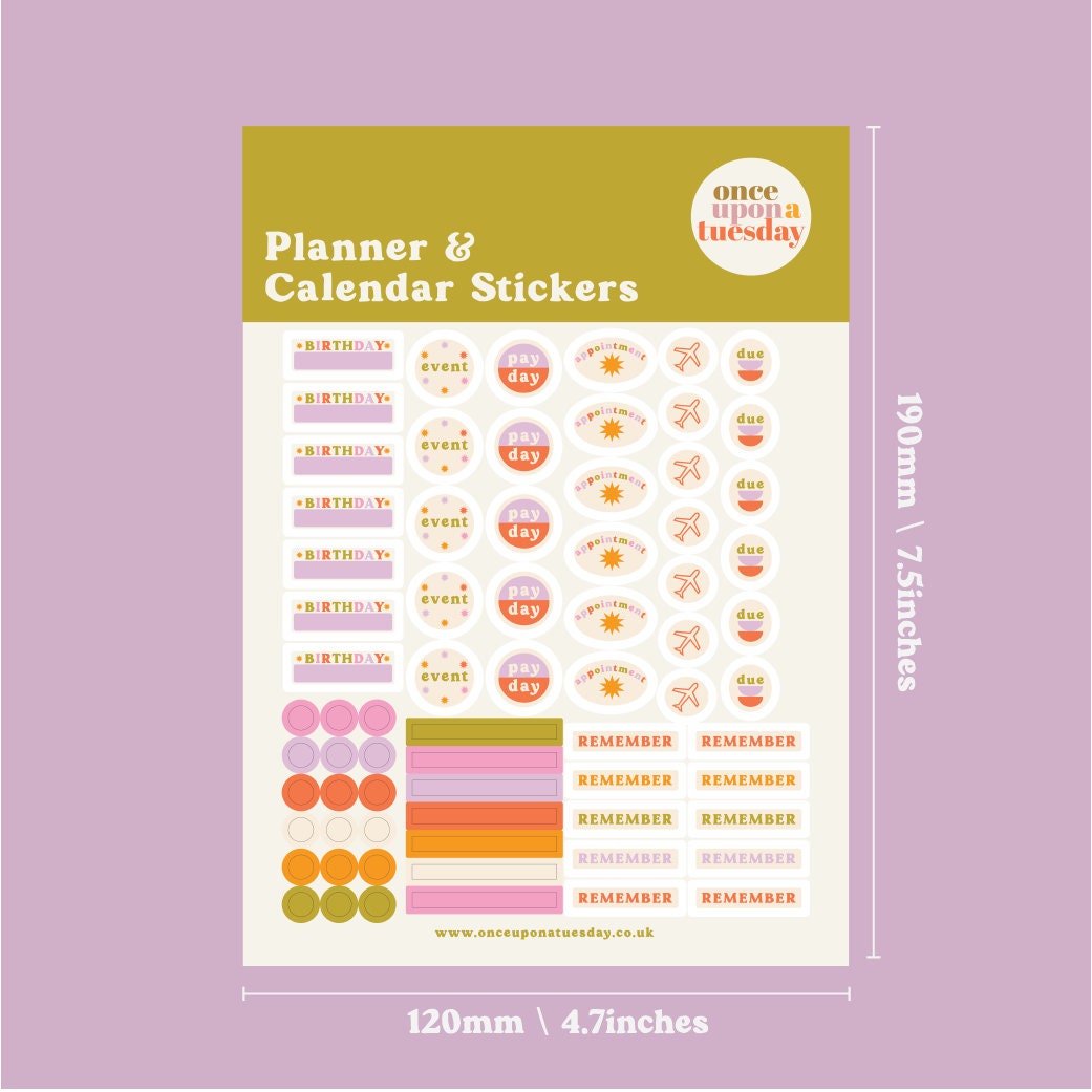 Planner & Calendar Stickers Journal Stickers Everyday - Etsy