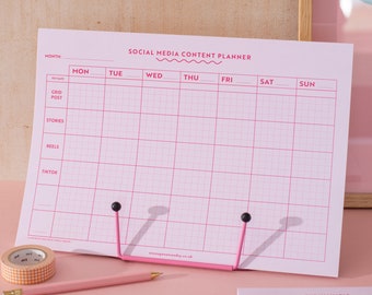 Social Media Weekly Content Planner | Small business Success planner | Instagram TikTok planner | Content Calendar | Printed Planner Pad