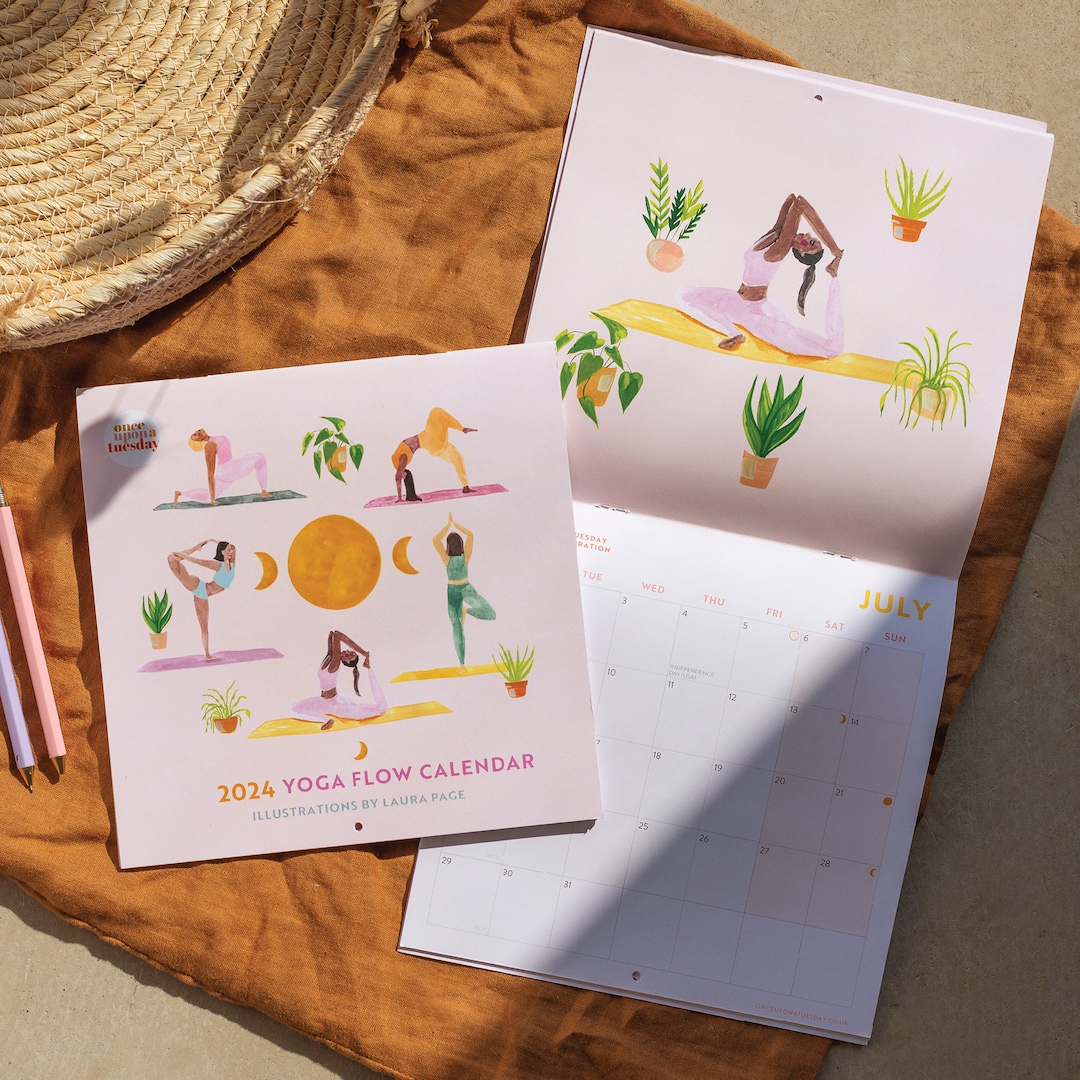 2025 Jahreskalender Yoga Kalender Künstler Quadratischer Etsy.de