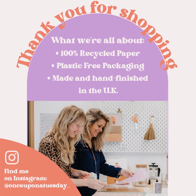 Thanks for shopping
100% recycled paper
plastic free packaging
made in the UK