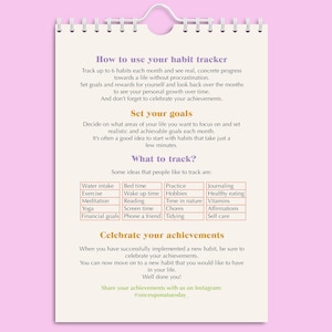 Habit tracking, goal setting