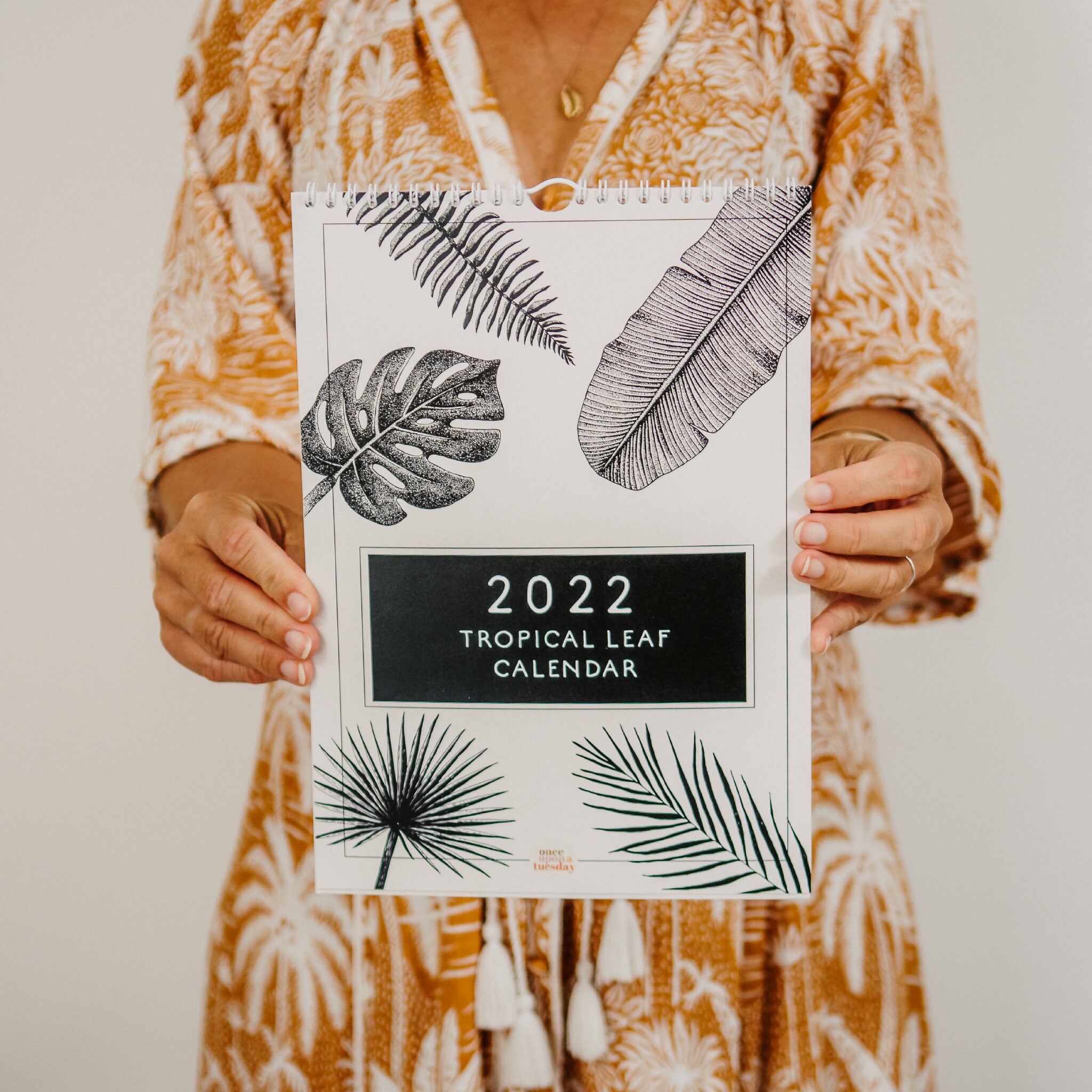 | Du Calendrier Mural 2022 | Mensuel Des Feuilles Tropicales Calendrier Plantes Illustré 2022