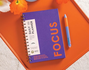Daily Productivity Planner | Undated | Hardback | Purple | Productivity Tools | Planning Resource | To-Do List Planner