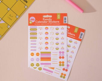 Family Calendar Stickers | Planner Stickers | Everyday Stickers | Recycled Paper