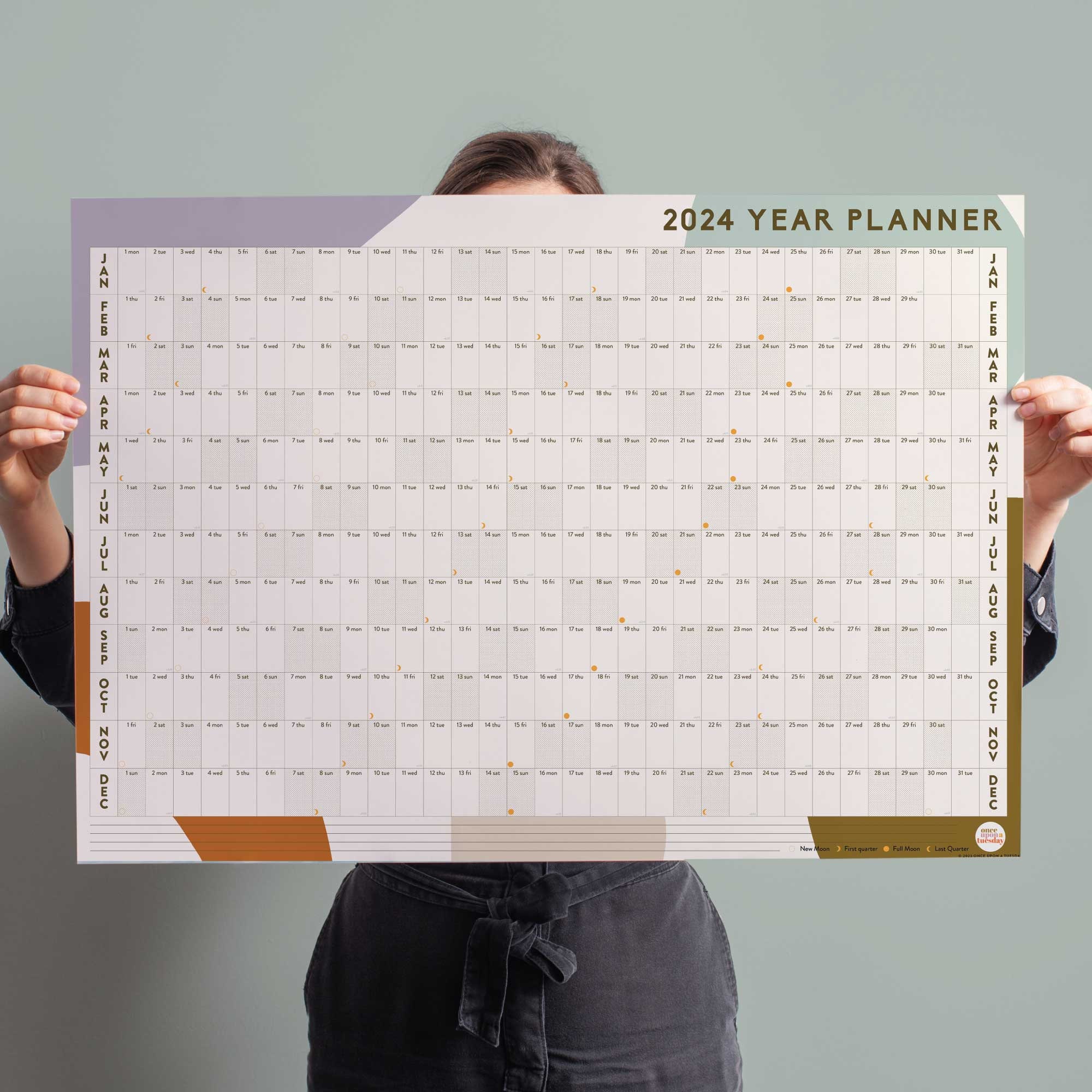 Wall Planner 2024, PRINTABLE Wall Planner, Wall Planner Family, Yearly Wall  Planner January 24 Rainbow Colors, Monthly Planner, Year to View 