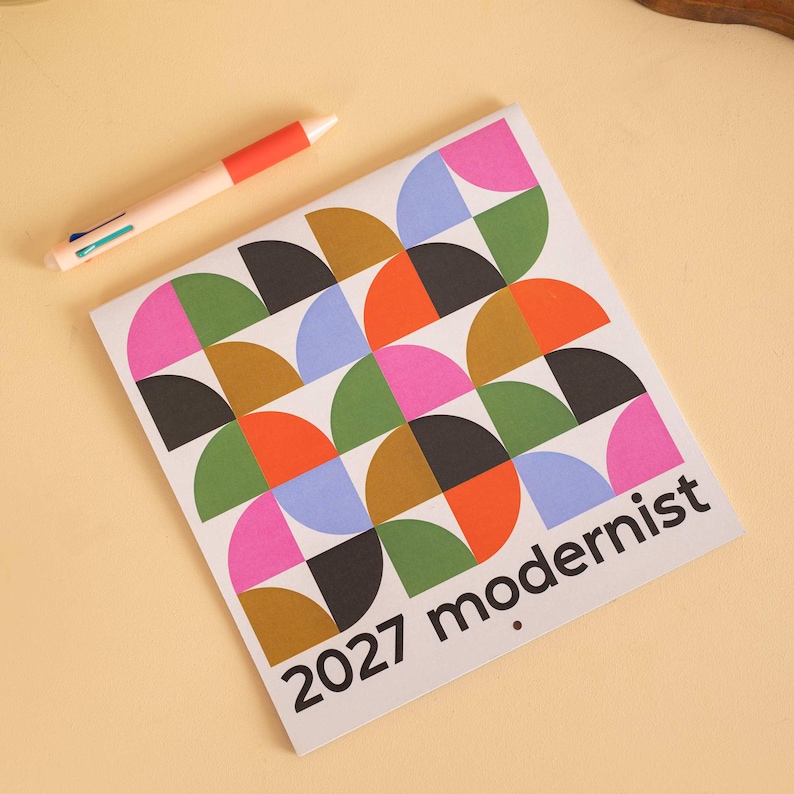 2027 Modernist Wall Calendar, bold contemporary art design