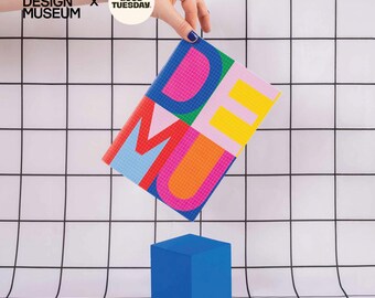 A5 Bold Type Design Museum Notebook | Ruled Journal | Recycled Paper | UK Made Stationery | Recycled Paper Journal | Colourful Notes