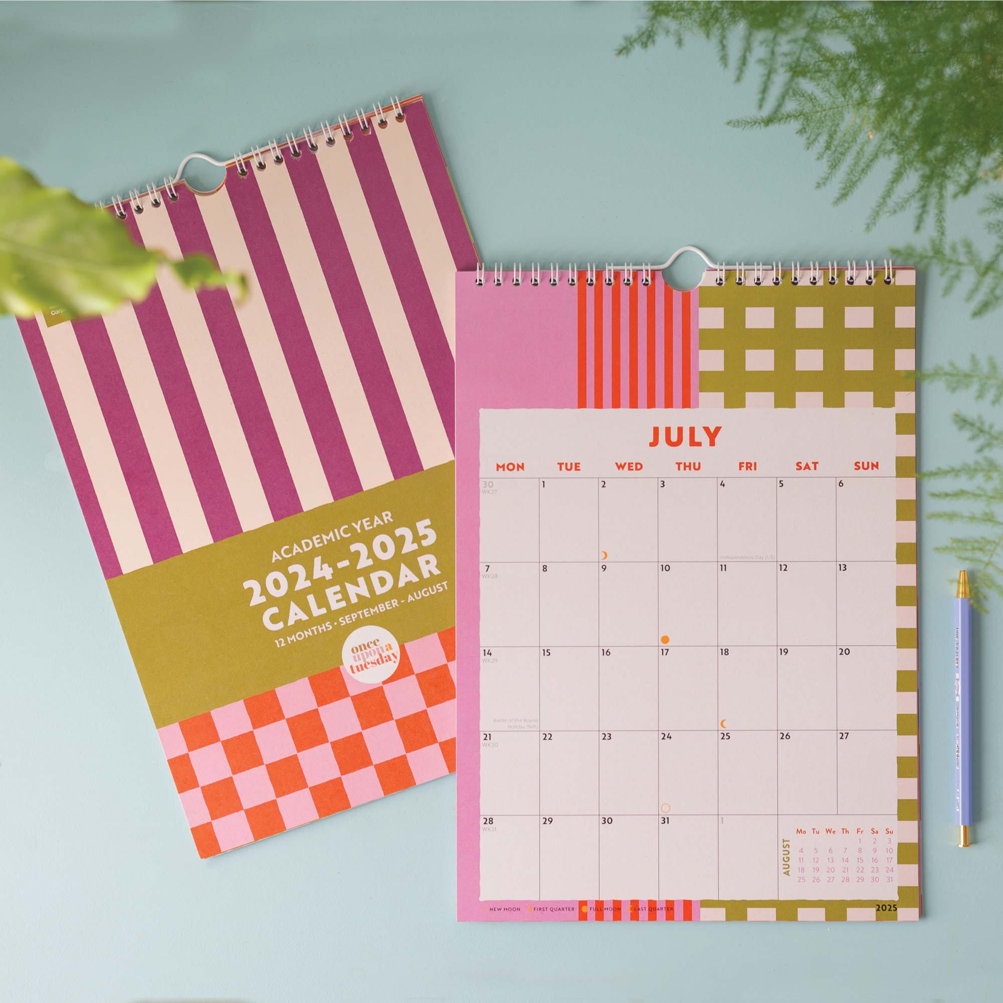 2024-2025-academic-year-wall-calendar-checks-stripes-a4-academic-planner-student-planner-september-start-calendar-colourful-etsy