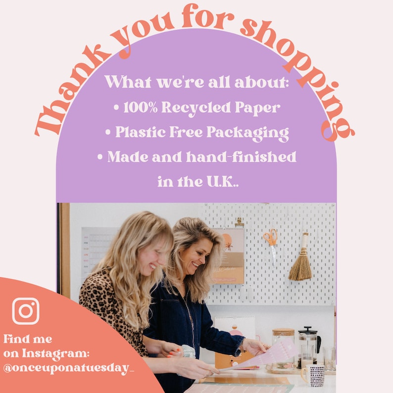 Thanks for shopping
100% recycled paper
plastic free packaging
made in the UK