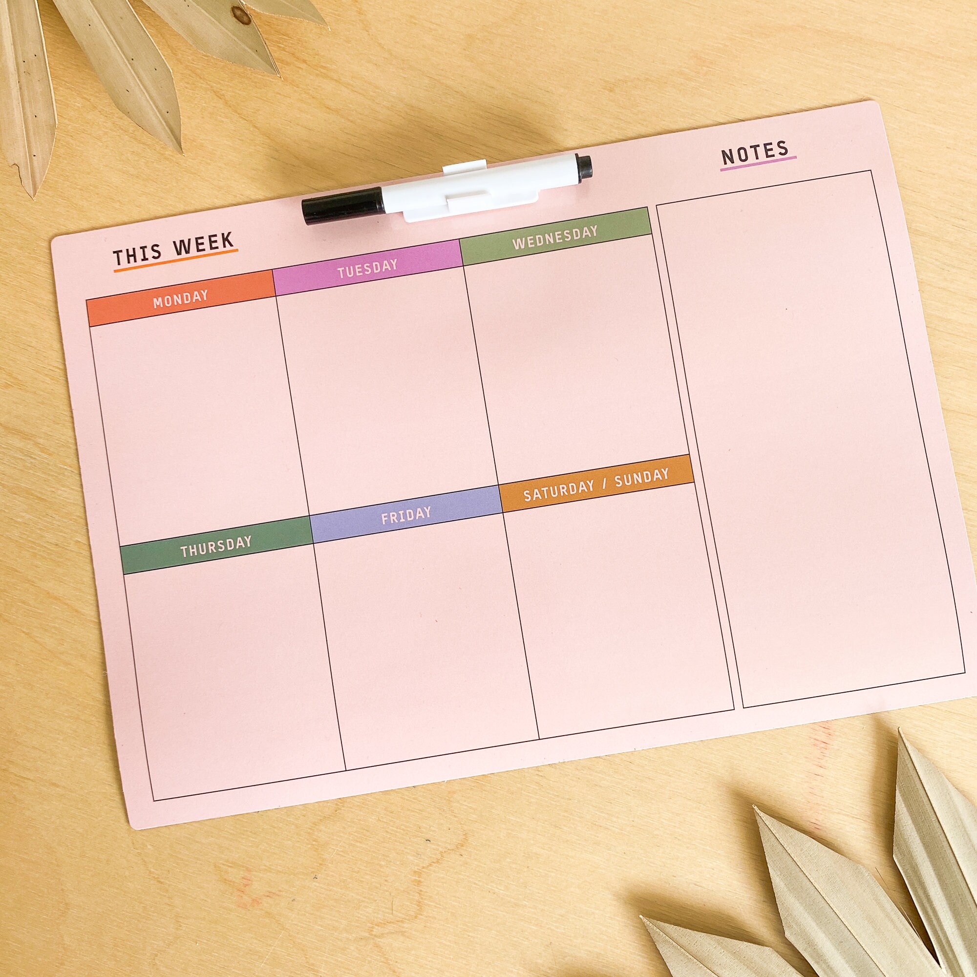 Weekly Planner & Organiser Fridge Meal Etsy