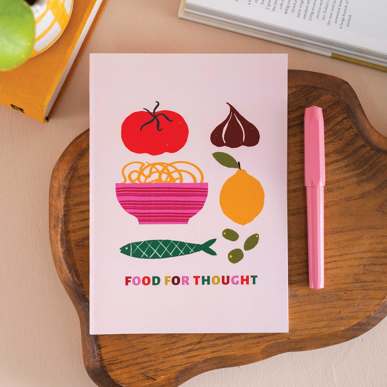 A5 Lined Notebook Playful Food Design | Ruled Journal | Recycled Paper ...