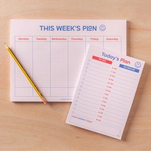 Weekly & Daily Planner Pad Set Everyday is a School Day | Back to School Planners | Daily Notepad | To-Do List Desk Pad | Weekly Planner