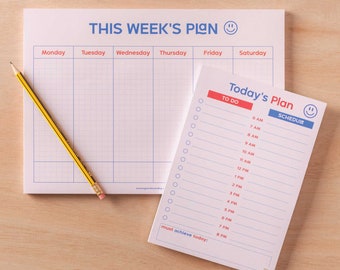 Weekly & Daily Planner Pad Set Everyday is a School Day | Back to School Planners | Daily Notepad | To-Do List Desk Pad | Weekly Planner