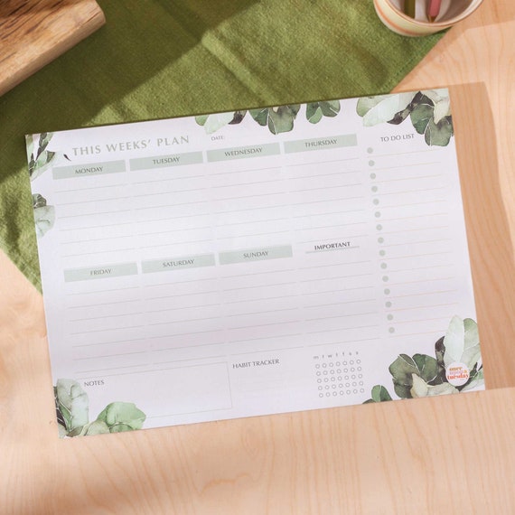 Acheter Agenda organisateur calendrier planificateur feuille planificateur  annuel bloc-notes tenture murale calendrier bureau à domicile