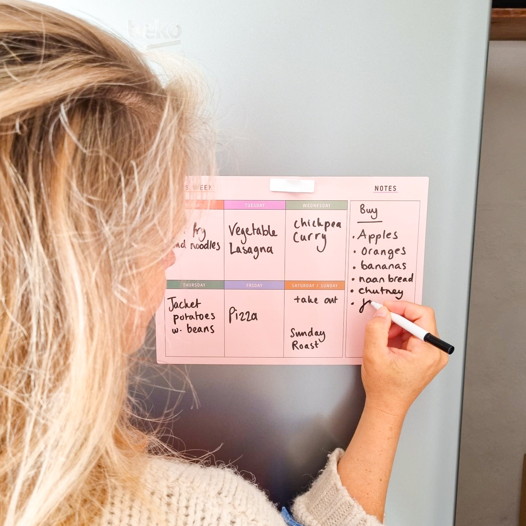magnetic-weekly-planner-organiser-fridge-magnet-meal-etsy