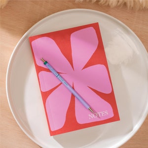 Lined Notebook Les Fleurs | Flat Lay Journal | Recycled Paper | Daily Planner | Ruled Notebook | Eco | A5 Book | Notes | Journal | Flowers