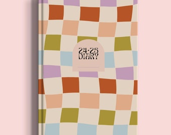 2024-2025 Academic Diary A5 | 2024-2025 Student Planner | Week to View | Hardcover | Checks | School Year Diary | Teacher Diary