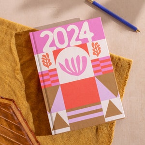 2024 Diary A5 Hardcover Week to View Planner | 2024 Journal | Recycled Paper Diary | Mexicana