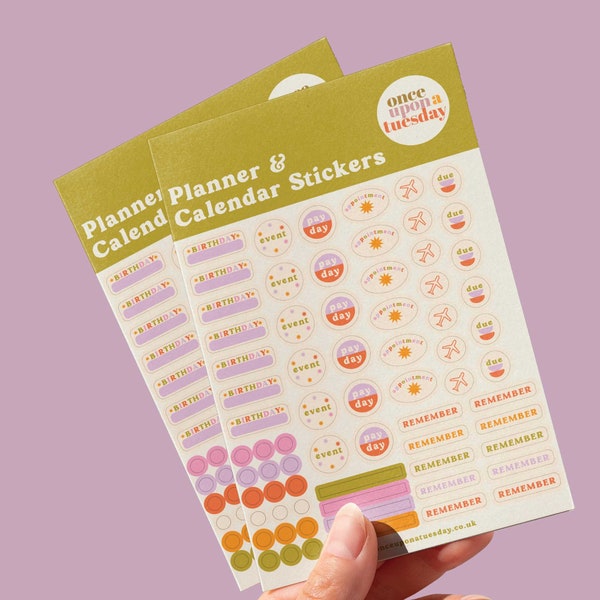 Planner & Calendar Stickers | Journal Stickers | Everyday Stickers | Recycled Paper