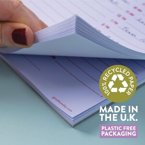 A5 Daily Planner Pad Lilac & Plum Hourly Planner Notepad | To-Do List | WFH Desk Pad | Productivity Pad | Everyday Planner | Magnetic Pad image 3