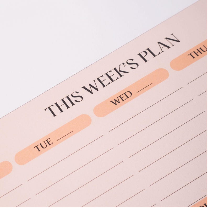 A4 Weekly Planner Pad Bold Block | Desk Planner With Habit Tracker ...