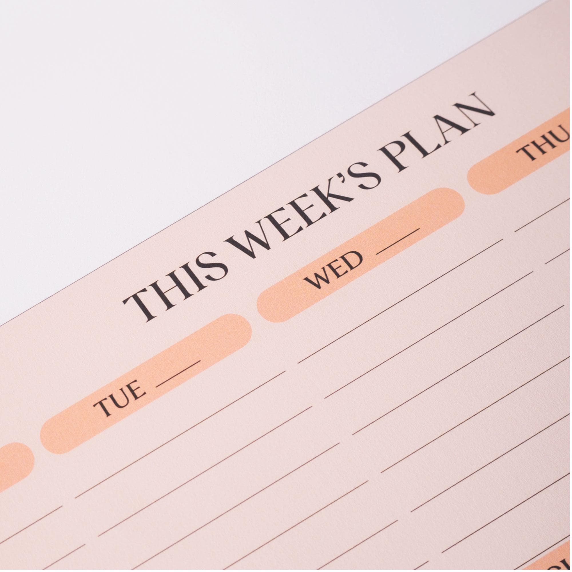A4 Weekly Planner Pad Bold Block | Desk Planner With Habit Tracker ...