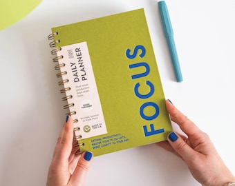Daily Productivity Planner | Undated | Hardback | Matcha | Productivity Tools | Planning Resource | To-Do List Planner