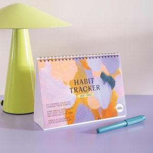 Daily Weekly & Monthly Habit Tracker Calendar | 12 Month Goal Planner | Habit Tracker Bullet Journal | Soft Focus | Track your goals