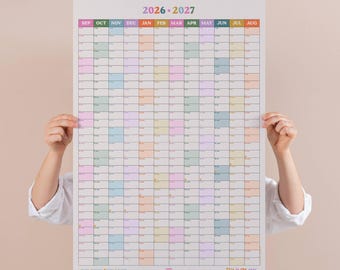 2026-2027 Wall Planner Academic Year | This Is The Year | Monthly Planner | Year to View | Portrait Planner | School Year | Recycled Paper